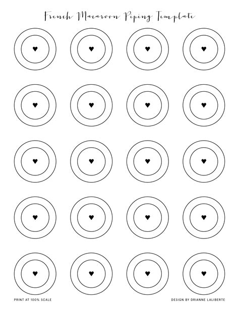 Macarons Template Printable
