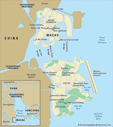 Macau tourist map