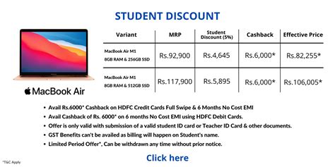 macbook air student discount price