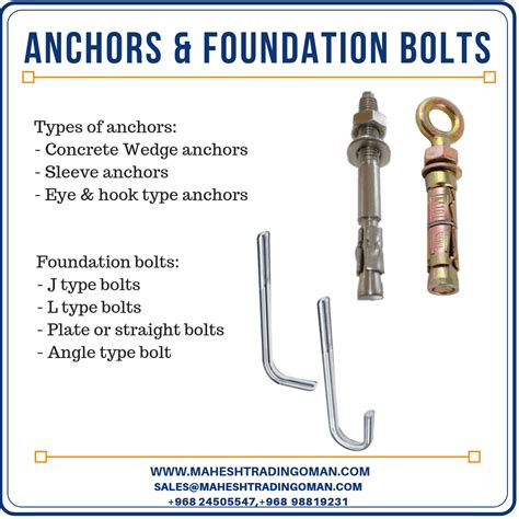 Machine Foundation Anchor Bolts