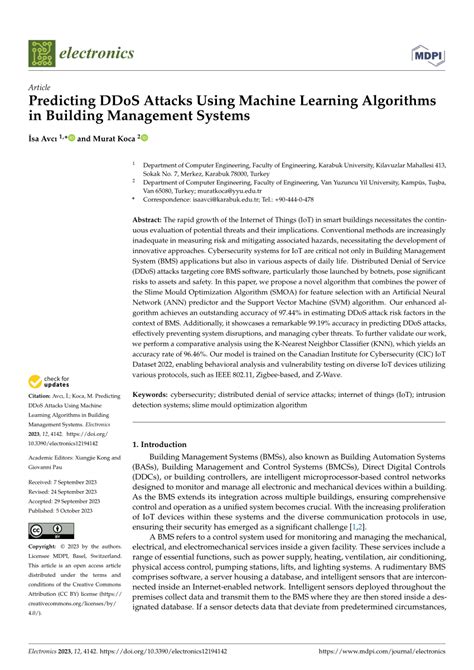 machine learning algorithms for predicting and mitigating ddos attacks