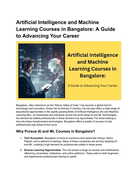Artificial Intelligence Course in Bangalore Machine Learning Training