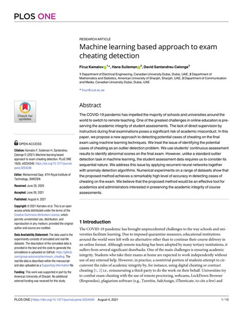 machine learning based approach to exam cheating detection