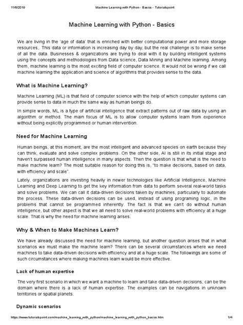 machine learning basics pdf notes
