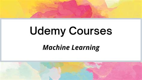 machine learning course udemy