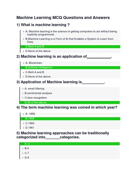 machine learning mcq questions and answers pdf