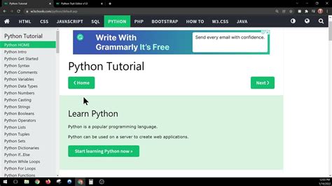 machine learning python code example w3schools