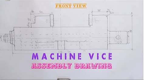 machine vice assembly drawing