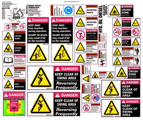 machinery safety stickers