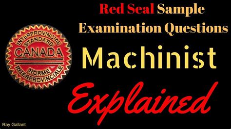 machinist red seal practice exam