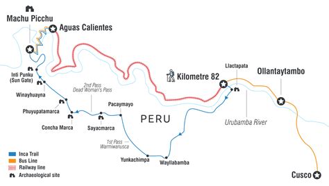 machu picchu inca trail map