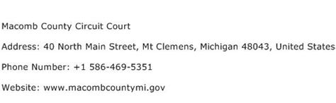 macomb county phone number
