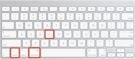 macos keyboard shortcut exit full screen