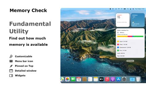 macos memory usage widget