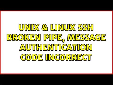 macos ssh message authentication code incorrect
