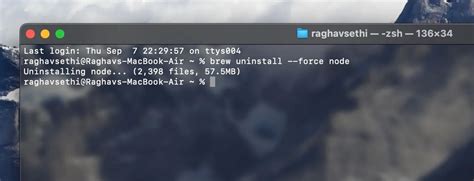 How to uninstall Node.js on a Mac