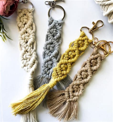 Macrame Patterns Keychains