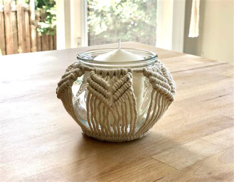 Macrame Tea Light Holder