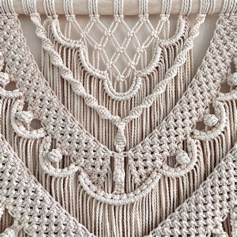 macrame wall hanging geometric pattern