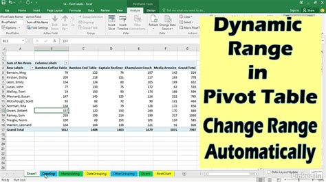 Macro To Change Pivot Table Data Range