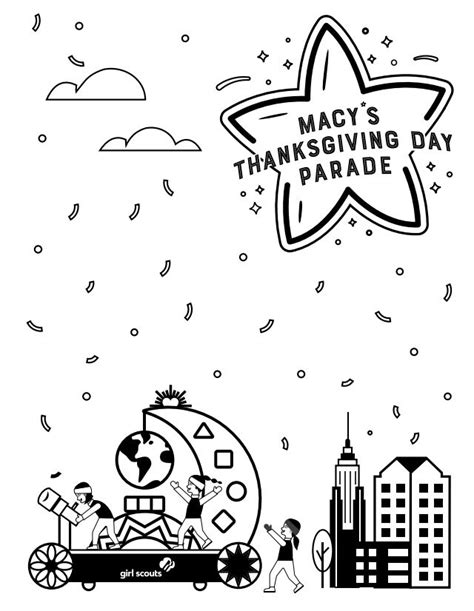 Macy Thanksgiving Day Parade Coloring Page