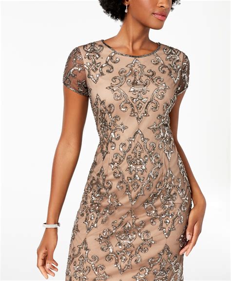 macy's adrianna papell sequin dress