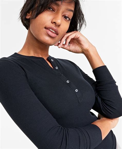 Macys Henley Tops