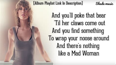 mad woman lyrics taylor swift analysis