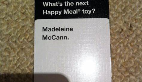 What's the Next Happy Meal Toy? Madeleine McCann Cards
