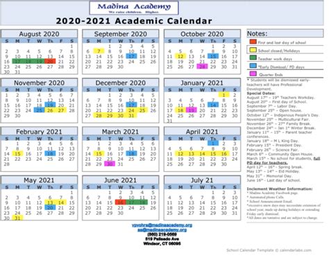 madina academy calendar 2023