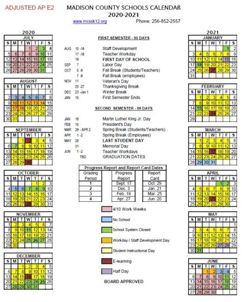 Madison County Schools Calendar 2024-20