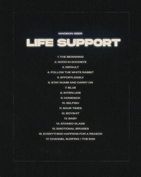 madison beer life support tour setlist