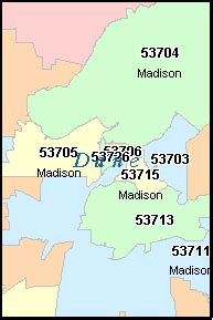 Madison Wi Zip Codes Map