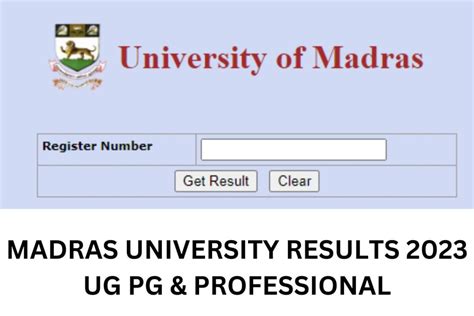 madras university results april 2023