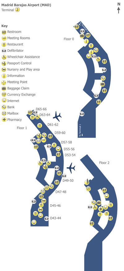 madrid airport map delta