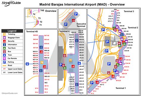 madrid international airport terminal map