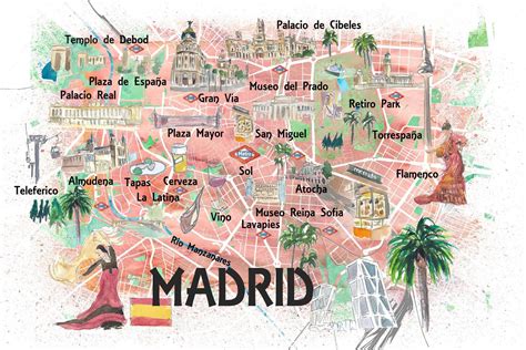 madrid spain map tourist