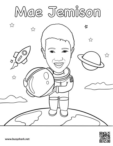 Mae Jemison Coloring Page Free