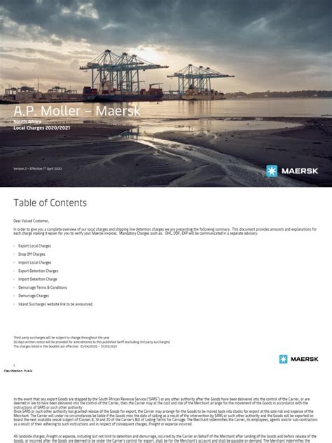 maersk import local charges