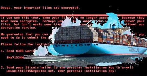 maersk shipping ransomware attack