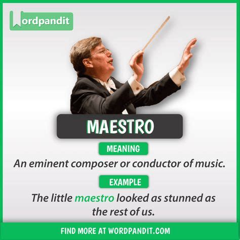 maestro definition and meaning