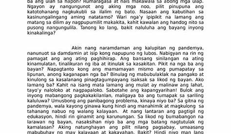 Talumpati Tungkol Sa Kahirapan Ni Chriezielle Anne | Images and Photos