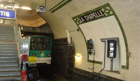 porte de la chapelle rame en bout de ligne Metro paris
