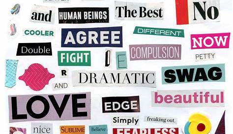 200 pieces magazine cutouts Words phrases magazine | Etsy