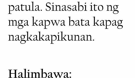 Ano Ang Halimbawa Ng Tulang Panudyo O Tulang Walang Diwa - dehalimba