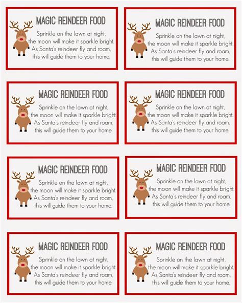 Reindeer Food Poem Free Printable Free Printable