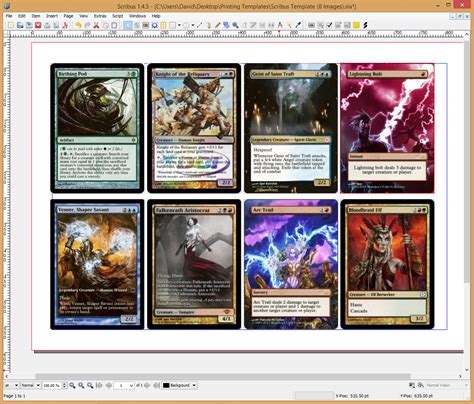 Magic Card Printing Template