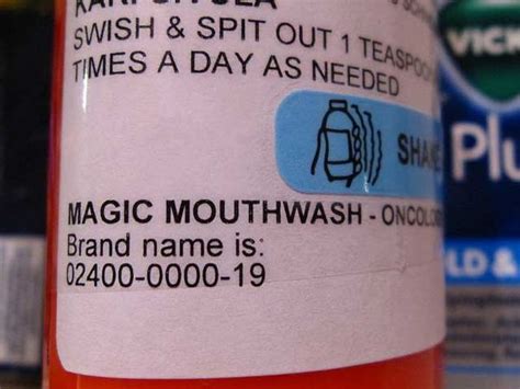 magic mouthwash swish and swallow