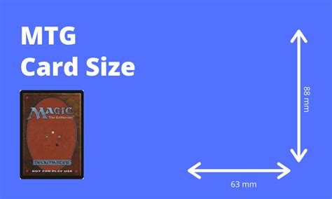 magic the gathering card size inches