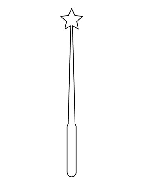 Magic Wand Template Printable